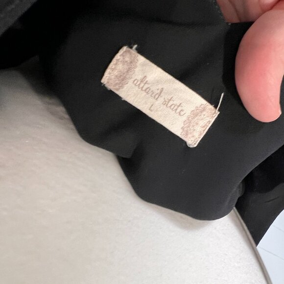 Black Spaghetti Strap Altar'd State One Piece Body Suit w/ Snaps Size L - Picture 5 of 7